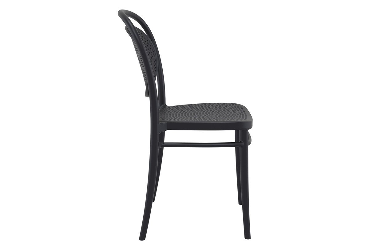 Commercial-Grade Marcel Stacking Chairs for Restaurants, Cafes & Events - Heavy Duty Stackable Dining Chairs for Indoor/Outdoor Use