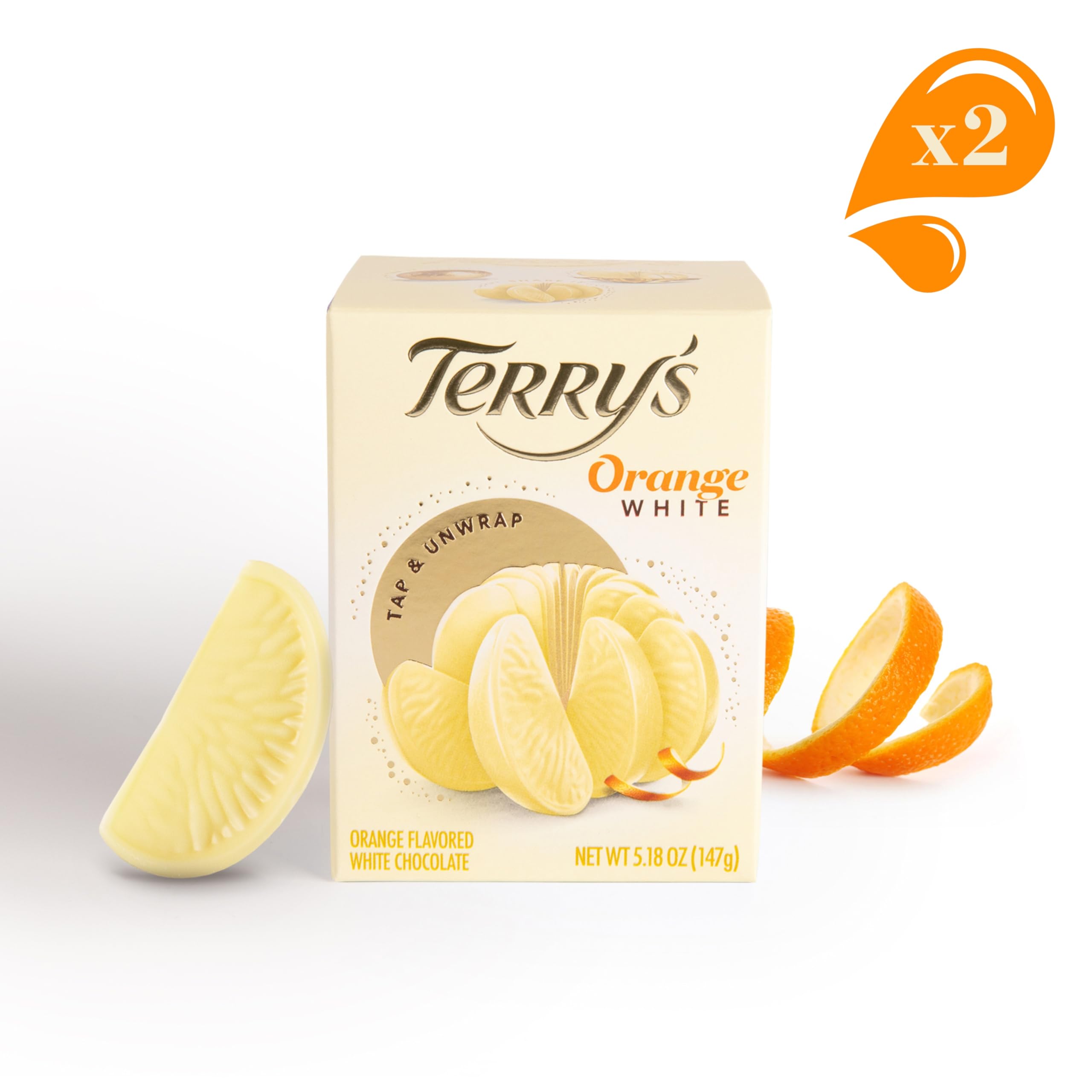 Terry's White Chocolate Orange 2-Pack - Perfect for Gifts & Desserts