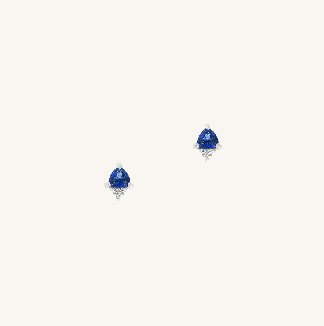 September Birthstone Stud Earrings - Genuine Sapphire or Blue Topaz - Perfect Gift for September Birthdays, Anniversaries & Special Occasions | Elegant Everyday Wear & Formal Events
