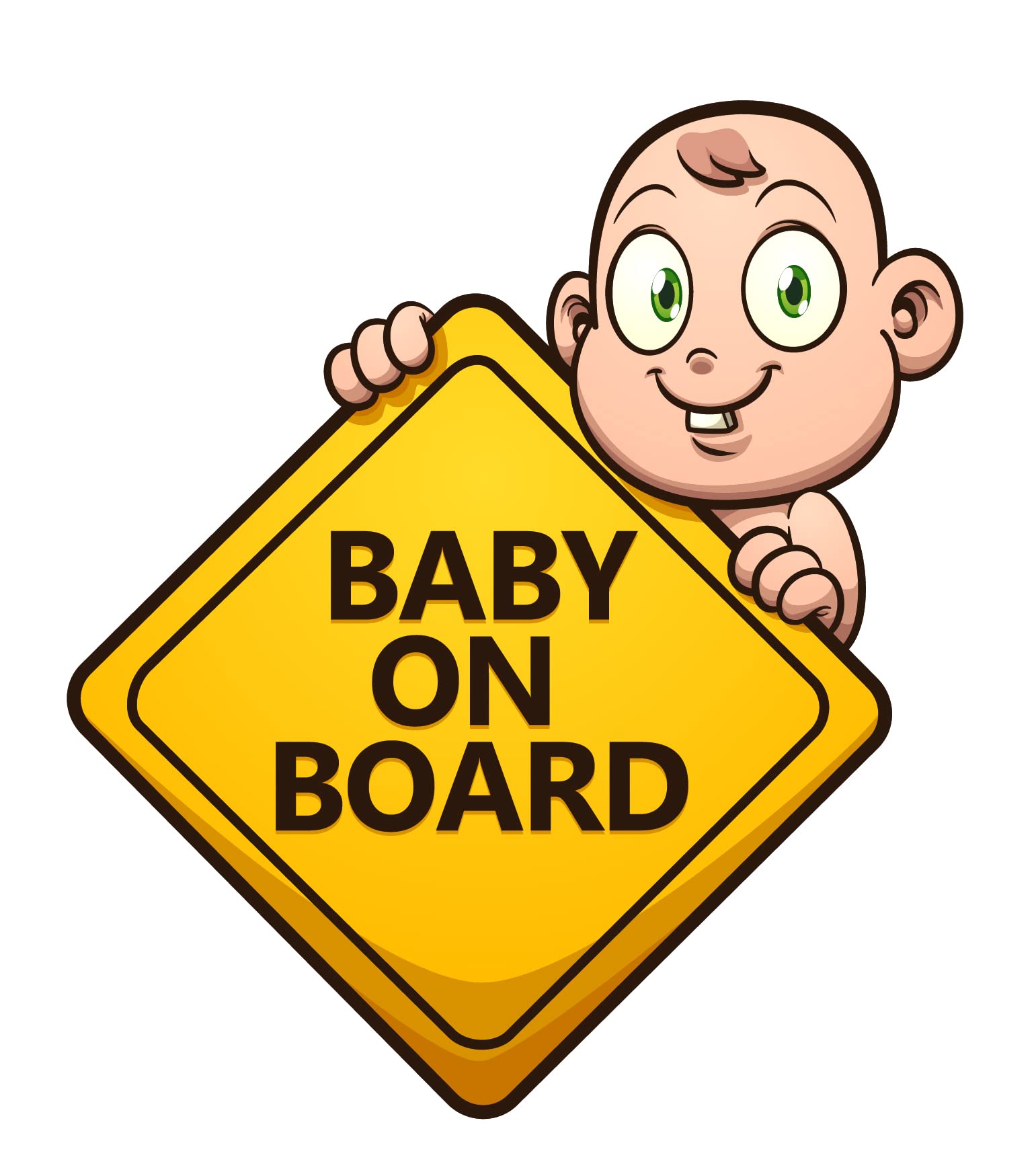 Baby on Board Car Sticker - Waterproof Vinyl Safety Decal for Child Protection | Cute Window Decals for Baby Boy & Girl | Perfect for Family Cars, School Pickups & Road Trips