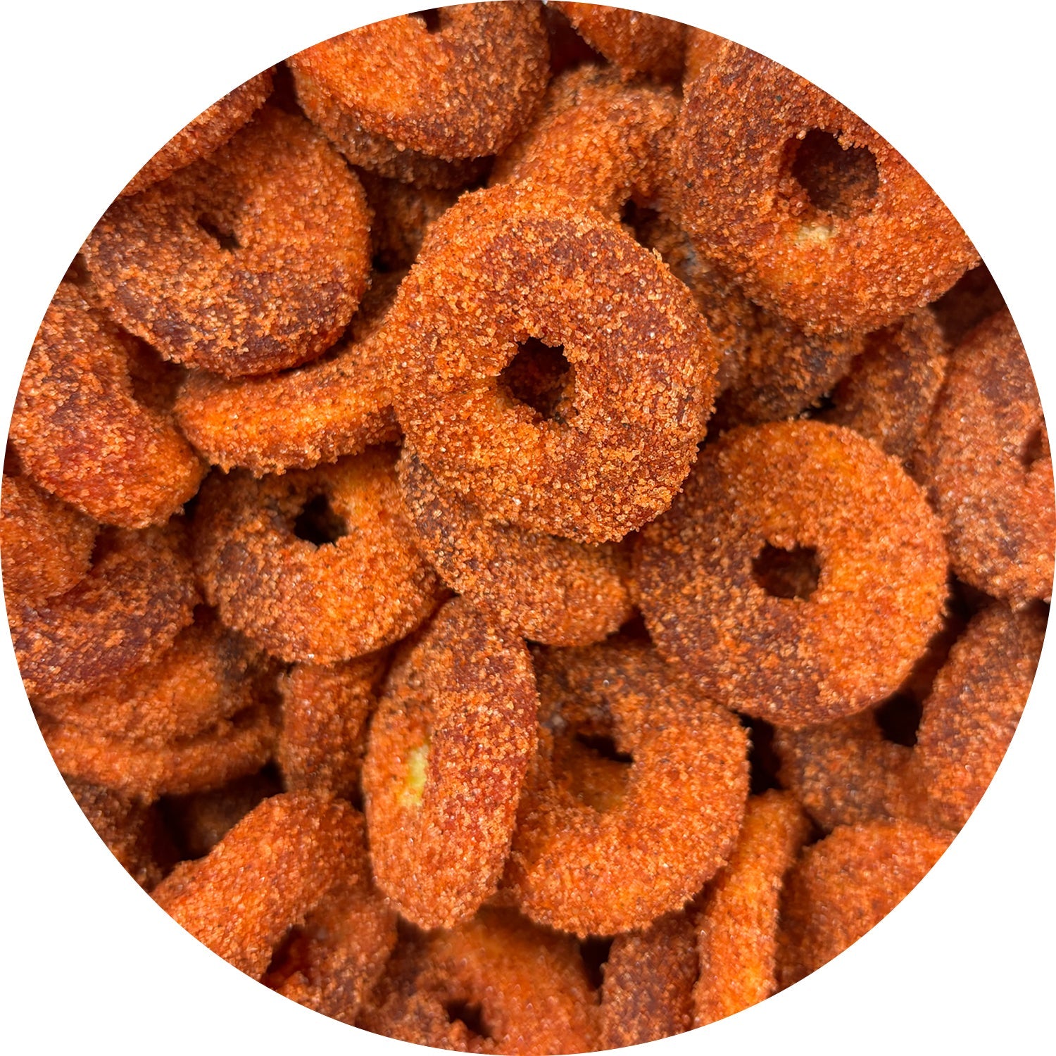 Jack's Chamoy Peach Rings Candy - 5lb Bulk Bag | Sweet & Spicy Mexican Treat for Parties, Snacking & Gifting
