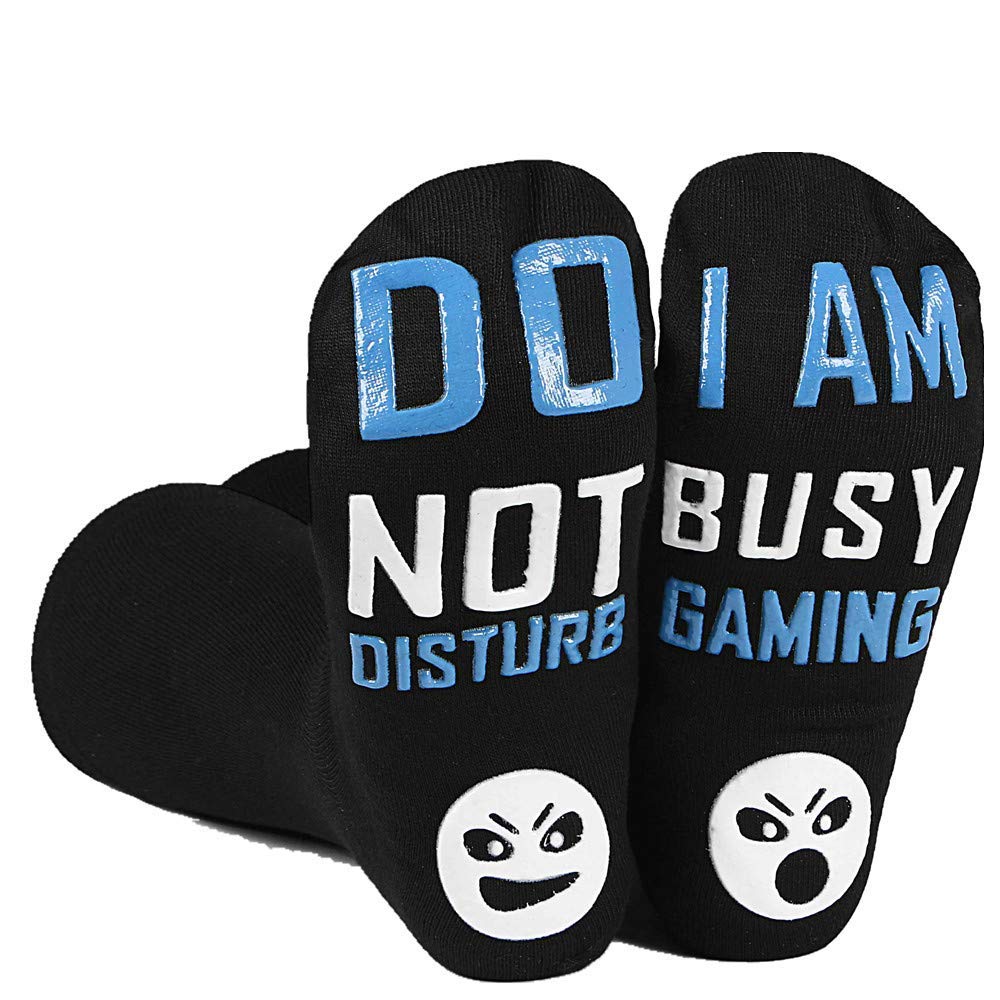 Funny Gaming Socks for Men & Women - 'Do Not Disturb I'm Gaming' Novelty Cotton Socks - Perfect Gift for Father's Day, Christmas & Gamers (Great for Gaming Sessions, Lounge Wear & Gamer Gifts)