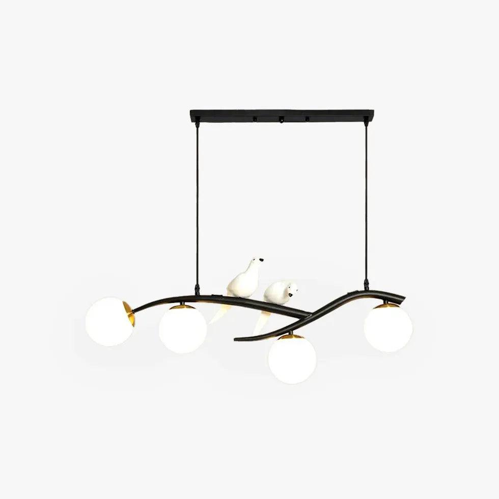 Stylish White Bird Pendant Light for Kitchen - Modern Farmhouse Ceiling Decor - Perfect for Dining Room, Bedroom, or Living Room Lighting