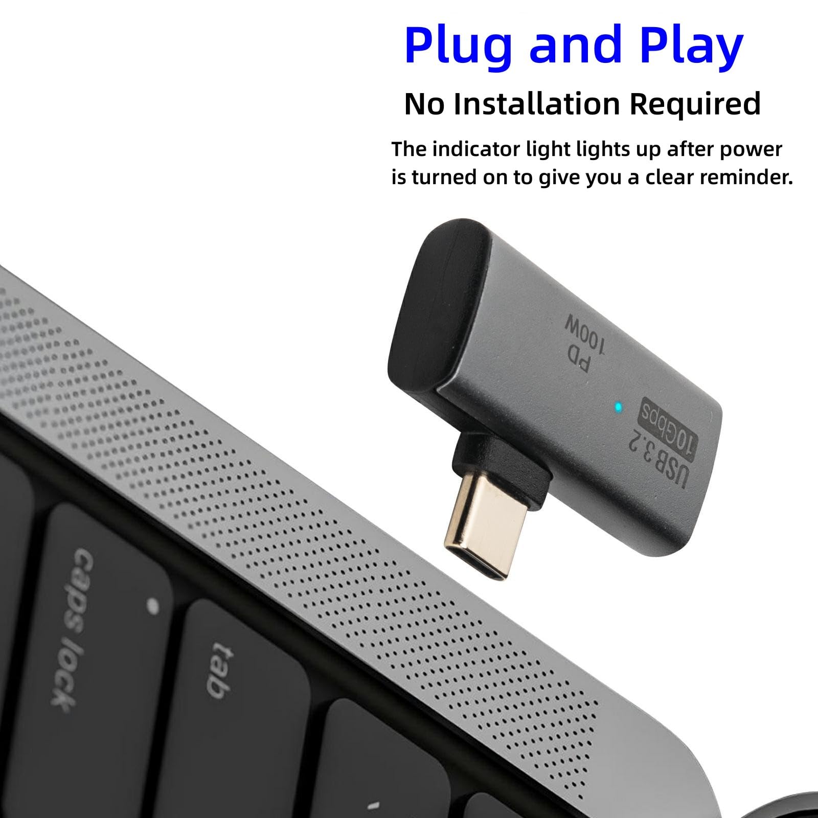 Leehitech 2 Pack USB C OTG Splitter Adapter - 2-in-1 Type C to PD 100W Fast Charging & USB 3.2 A 20Gbps High-Speed Data Transfer - Compatible with iPhone 16/15 Pro/Max, MacBook Air/Pro, Samsung Galaxy S24/S23 Ultra, Steam Deck - Perfect for Travel, Office & Gaming Accessories