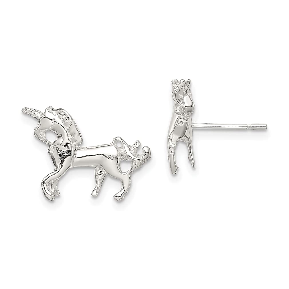 925 Sterling Silver Unicorn Stud Earrings for Women - Perfect Gift for Her & Everyday Wear