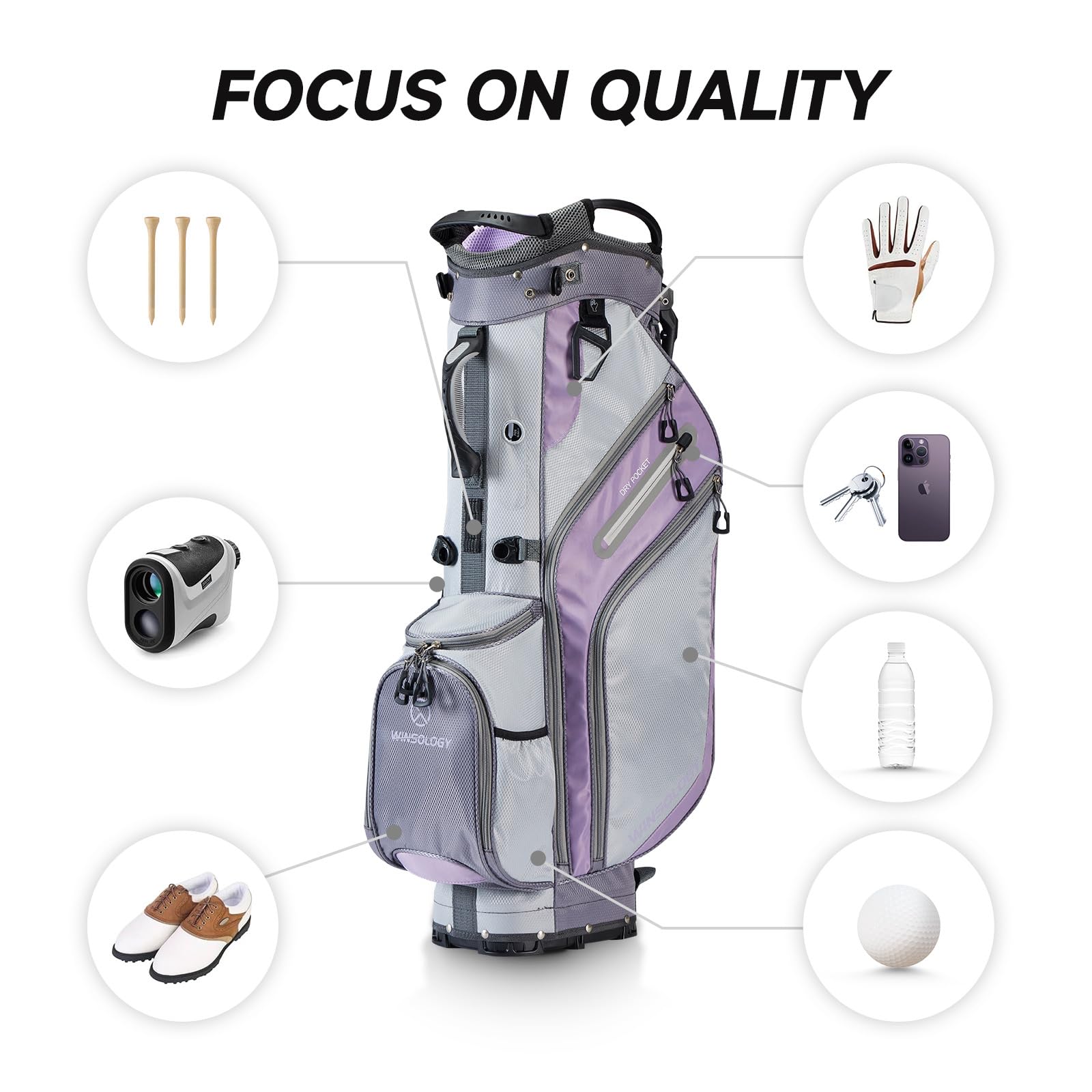 **Lightweight Camo Golf Stand Bag with 14-Way Full Length Dividers - Travel & Airline Approved for Men & Women - Perfect for Storage, Organization & On-Course Convenience**    *(Great for travel, practice sessions, and keeping clubs secure during flights!)*
