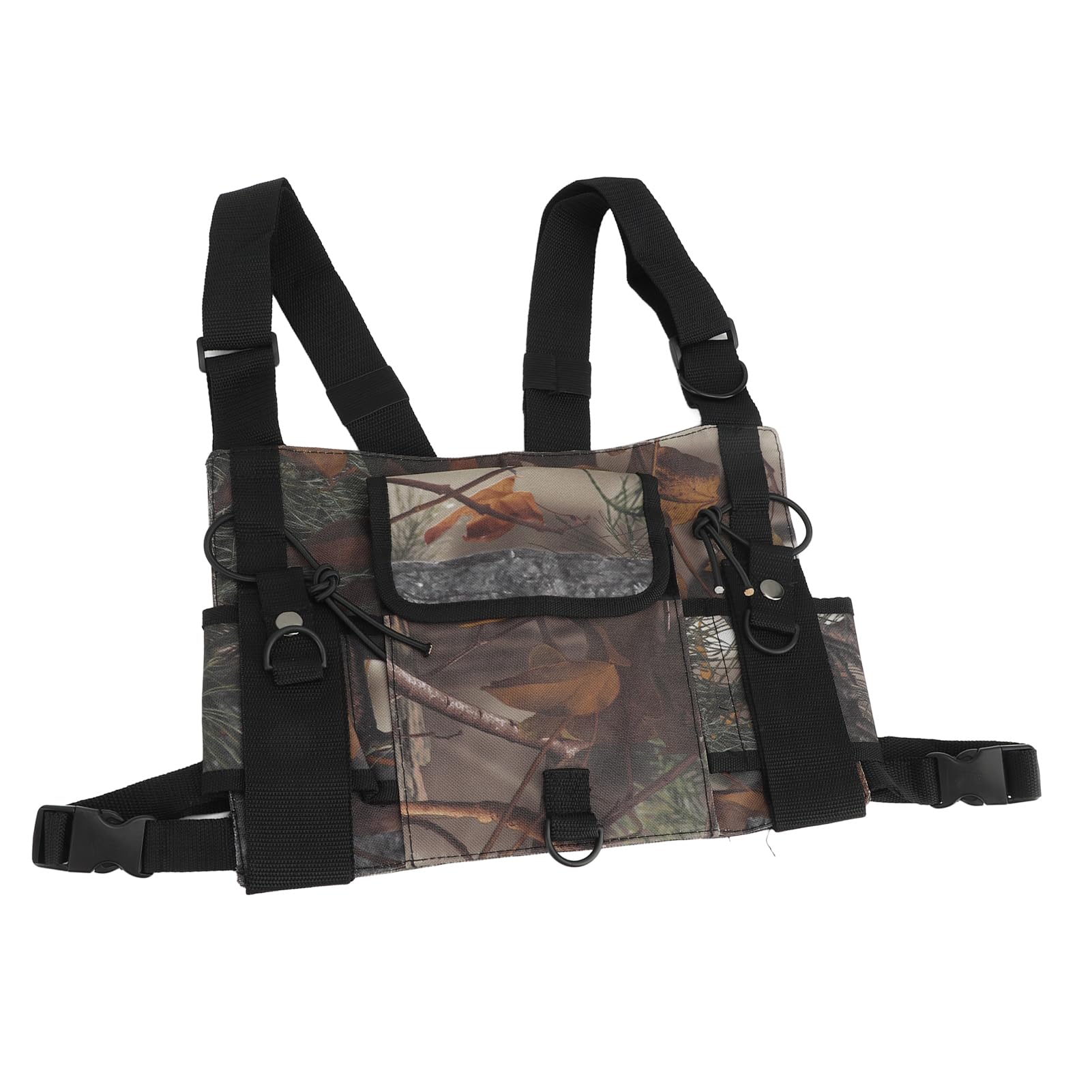 Adjustable Radio Chest Harness Front Pack - Shoulder Holster for Two-Way Radios & Walkie Talkies - Perfect for Construction, Hiking, Security & Outdoor Activities