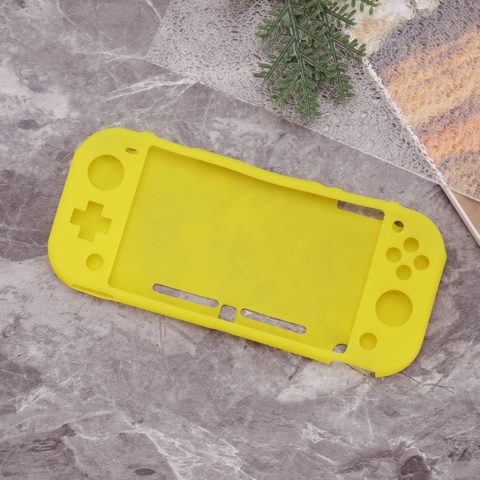 Premium Soft Silicone Case Compatible with Nintendo Switch Lite Console - Anti-Scratch Shockproof Protective Cover for Gaming Accessories (Yellow) - Perfect for Travel, Home Gaming & On-the-Go Protection