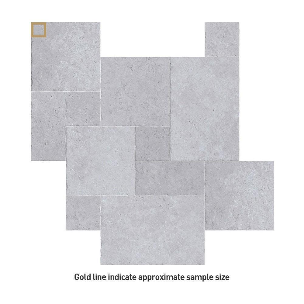 Premium Oslo Grigio French Pattern Outdoor Porcelain Tile - Non-Slip & Weatherproof Patio & Poolside Flooring Tiles for Backyard & Garden Decoration