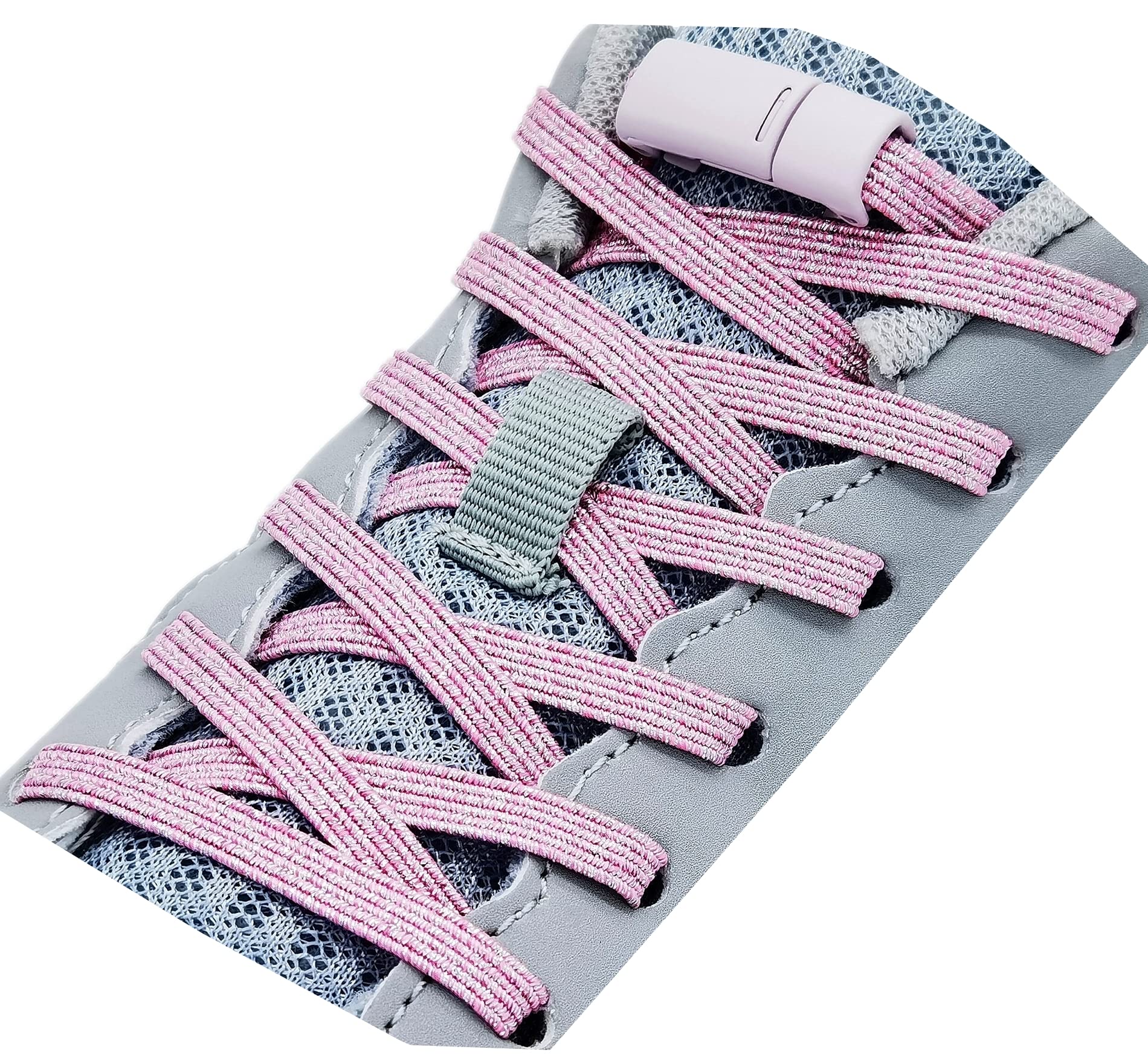 NIKWESM Magnetic No Tie Elastic Shoe Laces for Kids & Adults - One Size Fits All, No Screw Needed - Perfect for Running, Walking, Sports & Daily Wear