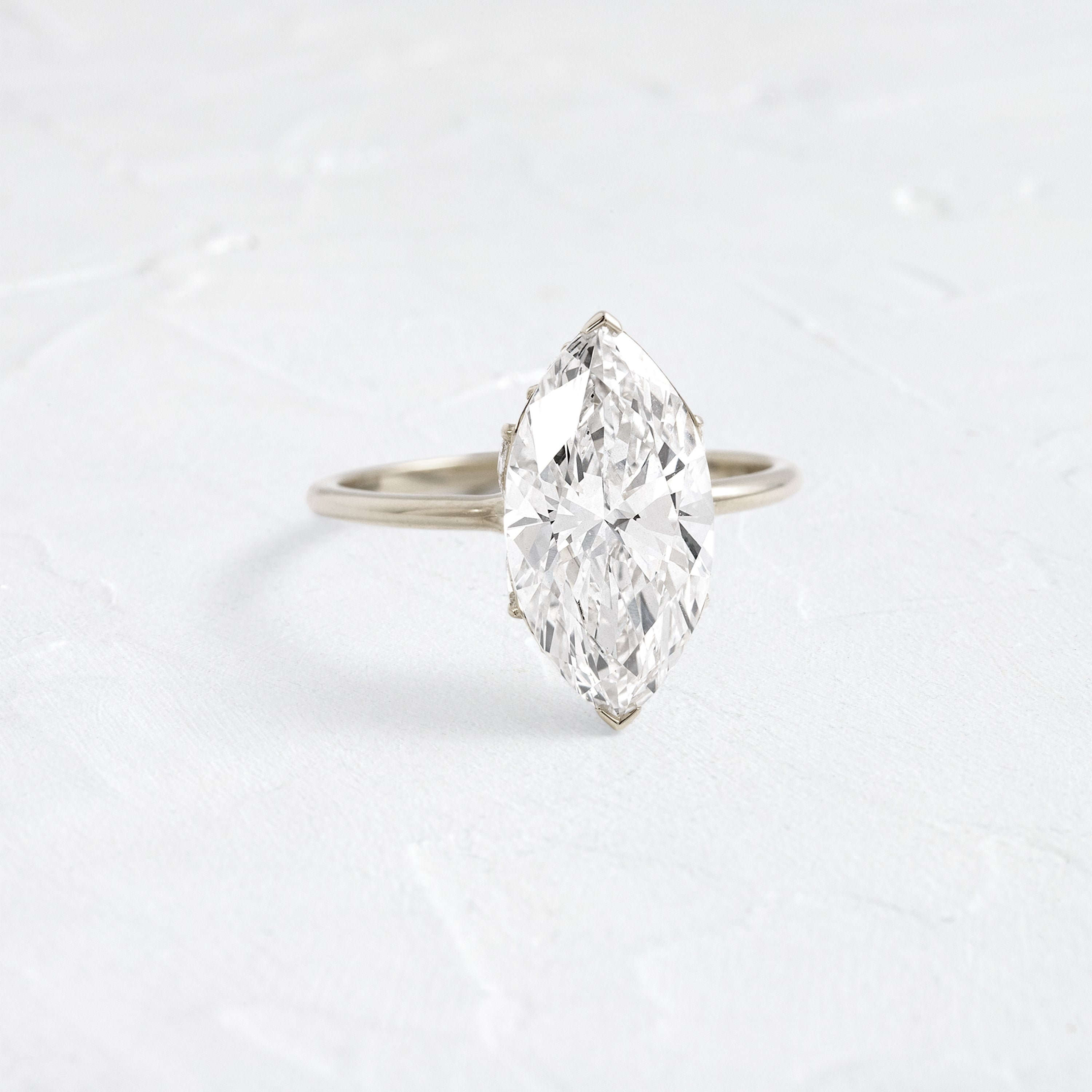 Elegant Marquise Cut Allusion Ring for Women - Vintage Inspired Jewelry for Engagement, Wedding & Special Occasions