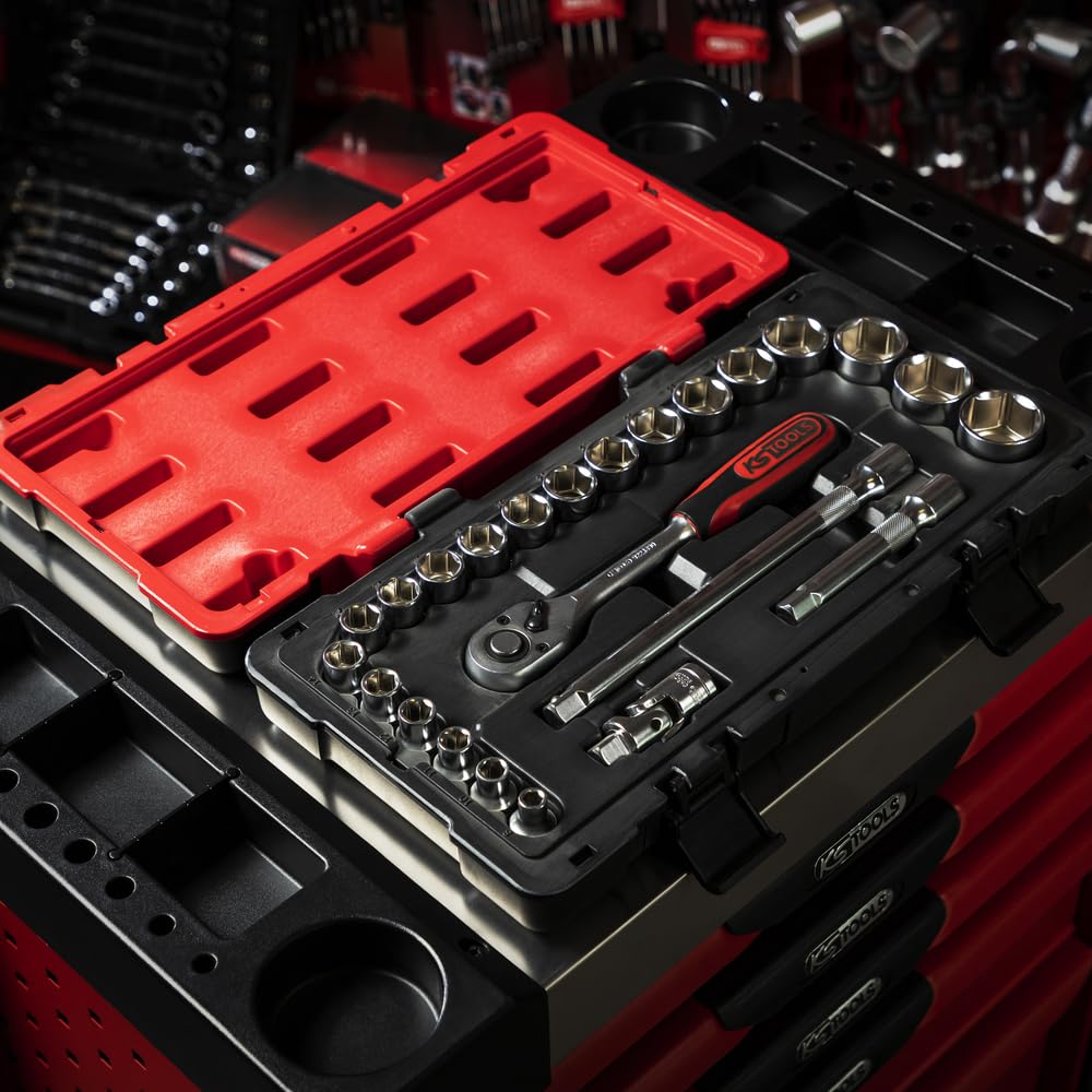 Ks Tools KS Tools Ultimate 922.0623 24-Piece Socket Set with Accessories - Professional Grade Socket Wrench Kit for Automotive Repair, Home Improvement & DIY Projects