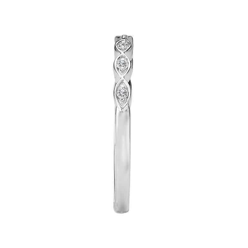 14KT Gold 0.04 CTW Round Diamond Scalloped Wedding Band Ring for Women - Perfect for Anniversary Gifts & Bridal Jewelry