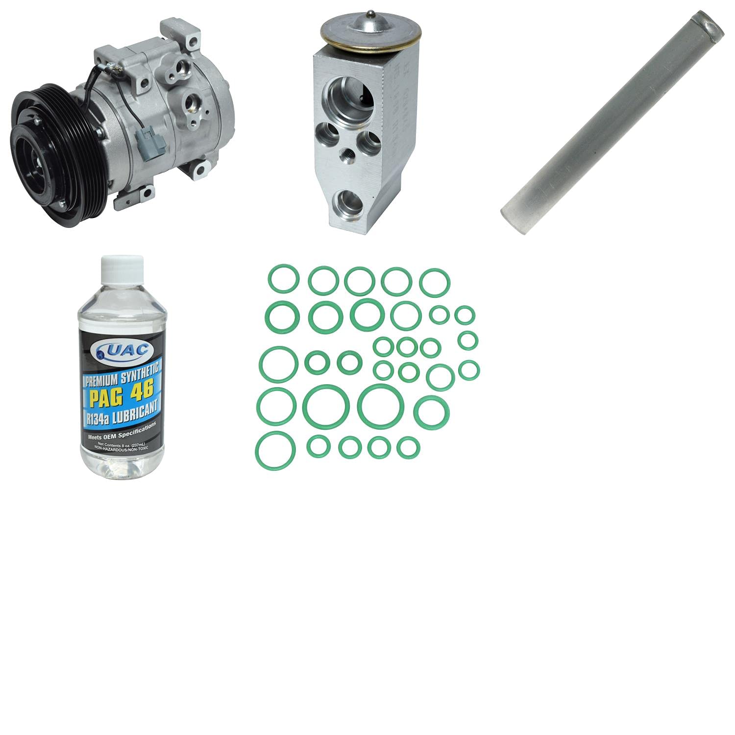HVAC A/C Compressor Replacement Kit - Universal Fit for Car & Truck AC Systems - Easy DIY Installation for Home Mechanics & Auto Shops