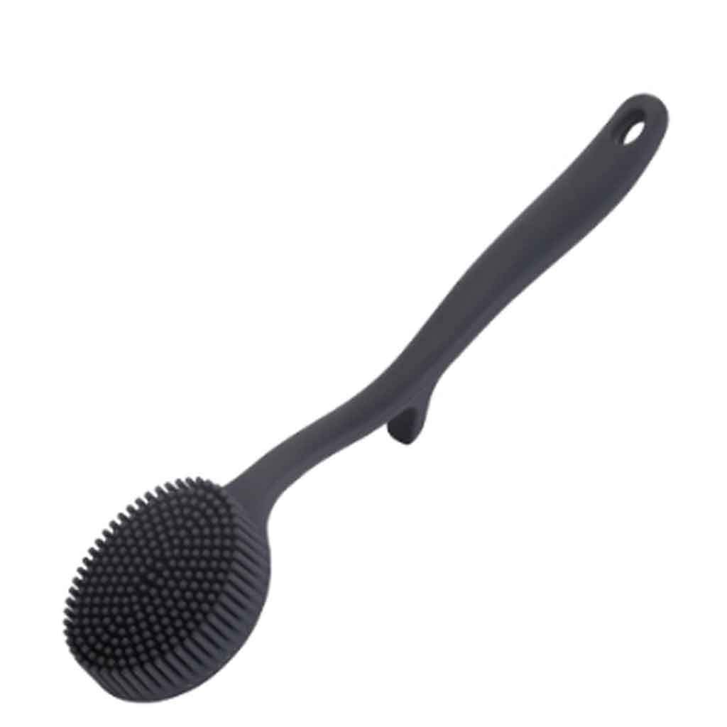 Non-Stick Pot Scrubber Brush - Long Handle Silicone Kitchen Cleaning Brush for Pots, Pans & Cookware - Dishwasher Safe & Scratch-Free - Perfect for Daily Dishwashing & Tough Stains