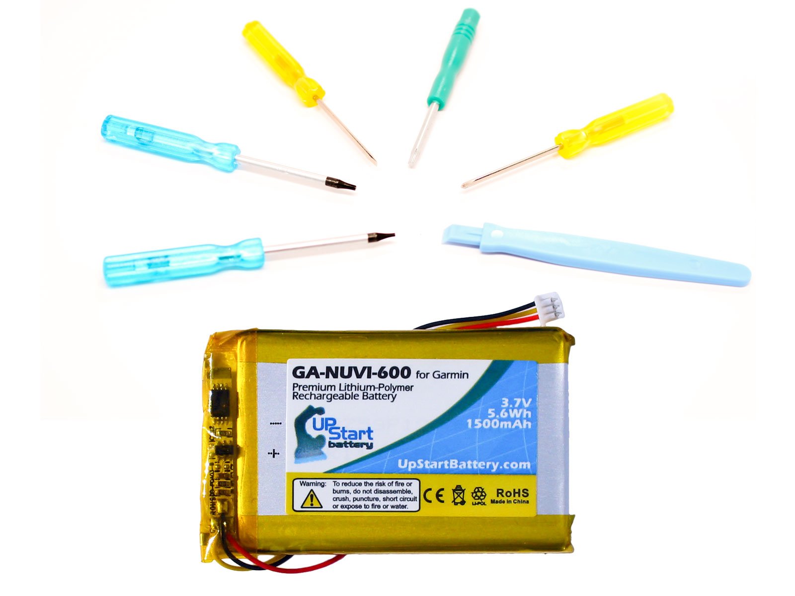 Garmin Nuvi 670 Replacement Battery 1500mAh 3.7V Li-Polymer with Tools - Compatible with Garmin GPS Navigator - Perfect for Travel, Hiking & Road Trips