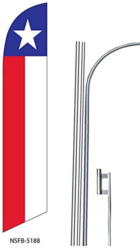 4 Pack Texas 15' Swooper #8 Feather Flags Kit - Outdoor Advertising, Car Dealerships, Sports Events & Grand Openings