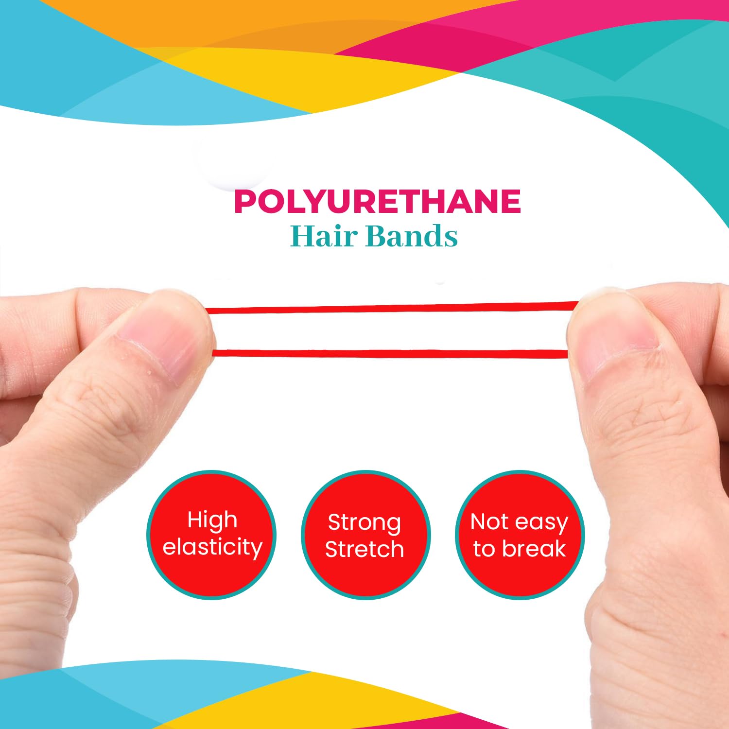 250-Pack Clear Elastic Hair Bands - Soft Stretch Hair Ties for Women & Girls - No-Slip Small Hair Elastics for Ponytails, Braids & Everyday Styling (HD Novelty Polyurethane)
