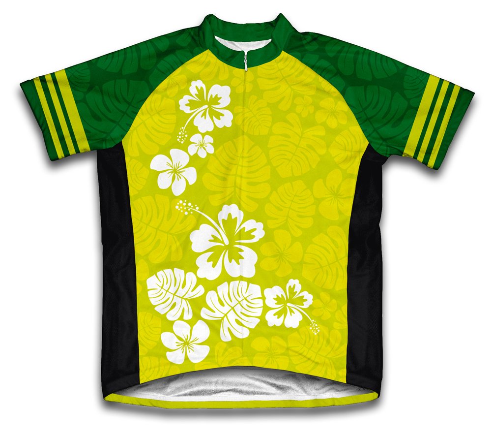 ScudoPro Women's Hawaiian Greens Short Sleeve Cycling Jersey - Breathable & Quick-Dry Bike Shirt for Road & Mountain Biking - Perfect for Outdoor Cycling, Commuting & Fitness Training