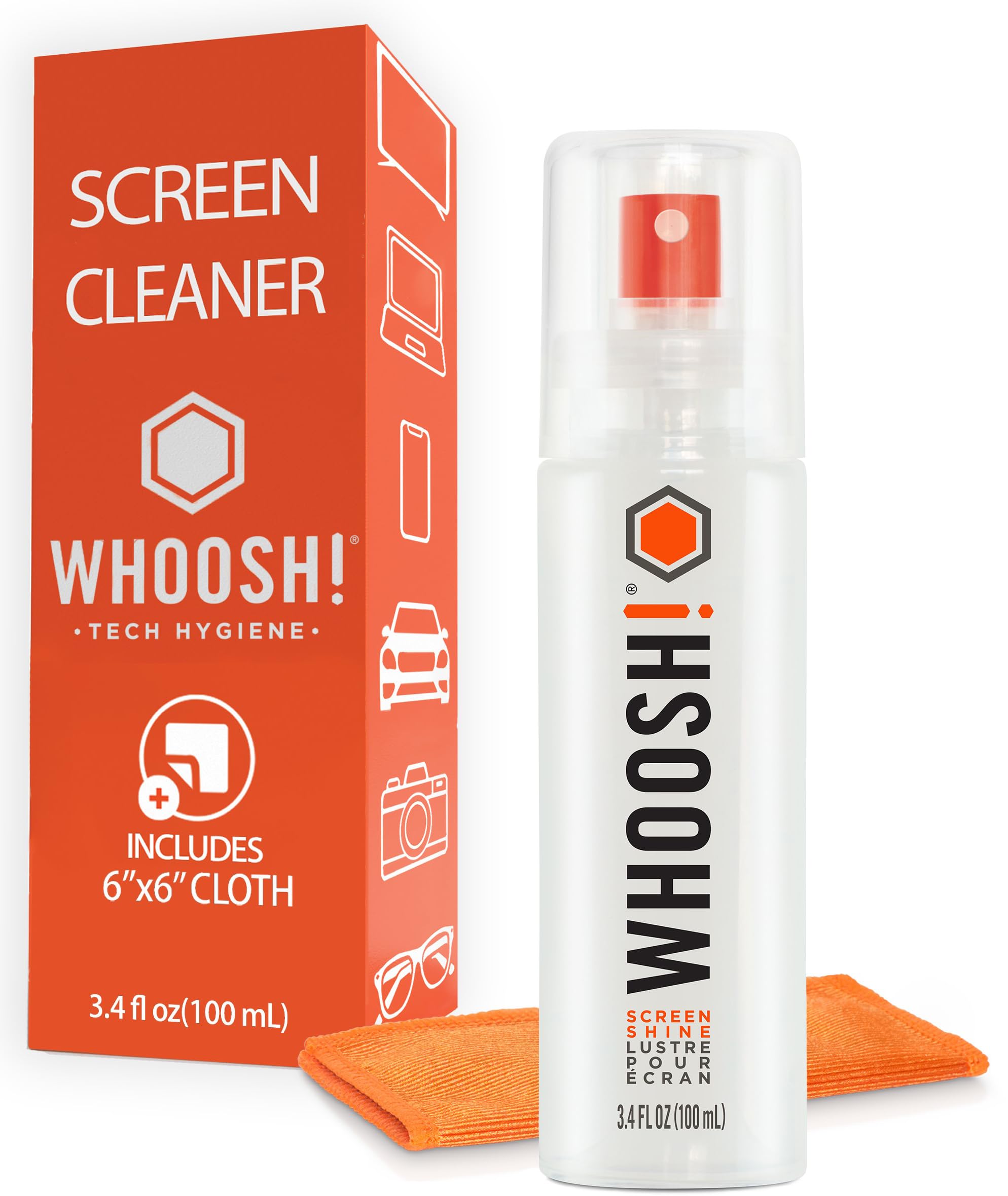 WHOOSH XL Go Screen Wash - Premium Windshield Cleaner for Cars, Trucks & SUVs - Streak-Free, Fast-Acting Formula - Perfect for Road Trips, Winter Driving & Everyday Use