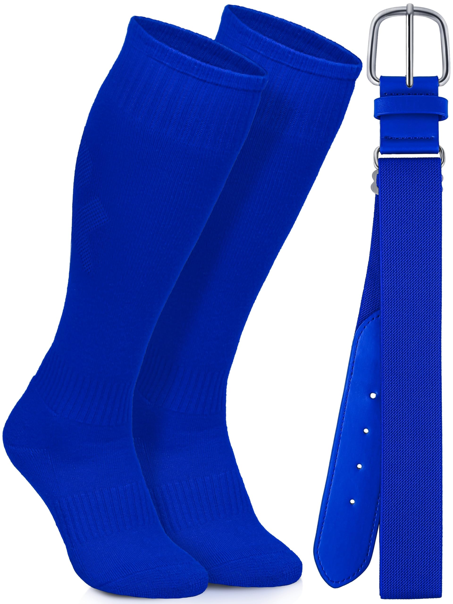 **Youth Baseball Socks & Belt Combo Set - Adjustable for Boys & Girls - Perfect for Baseball & Softball Games, Practices & Sports Training**