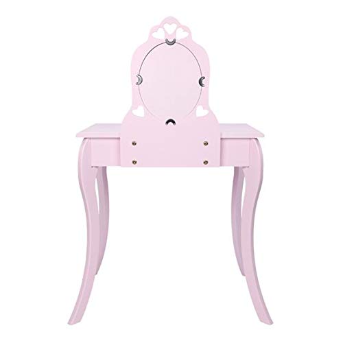 FCH Kids Dresser with Mirror and Single Drawer, Curved Feet, Purple - Perfect for Bedroom, Nursery, or Playroom Storage