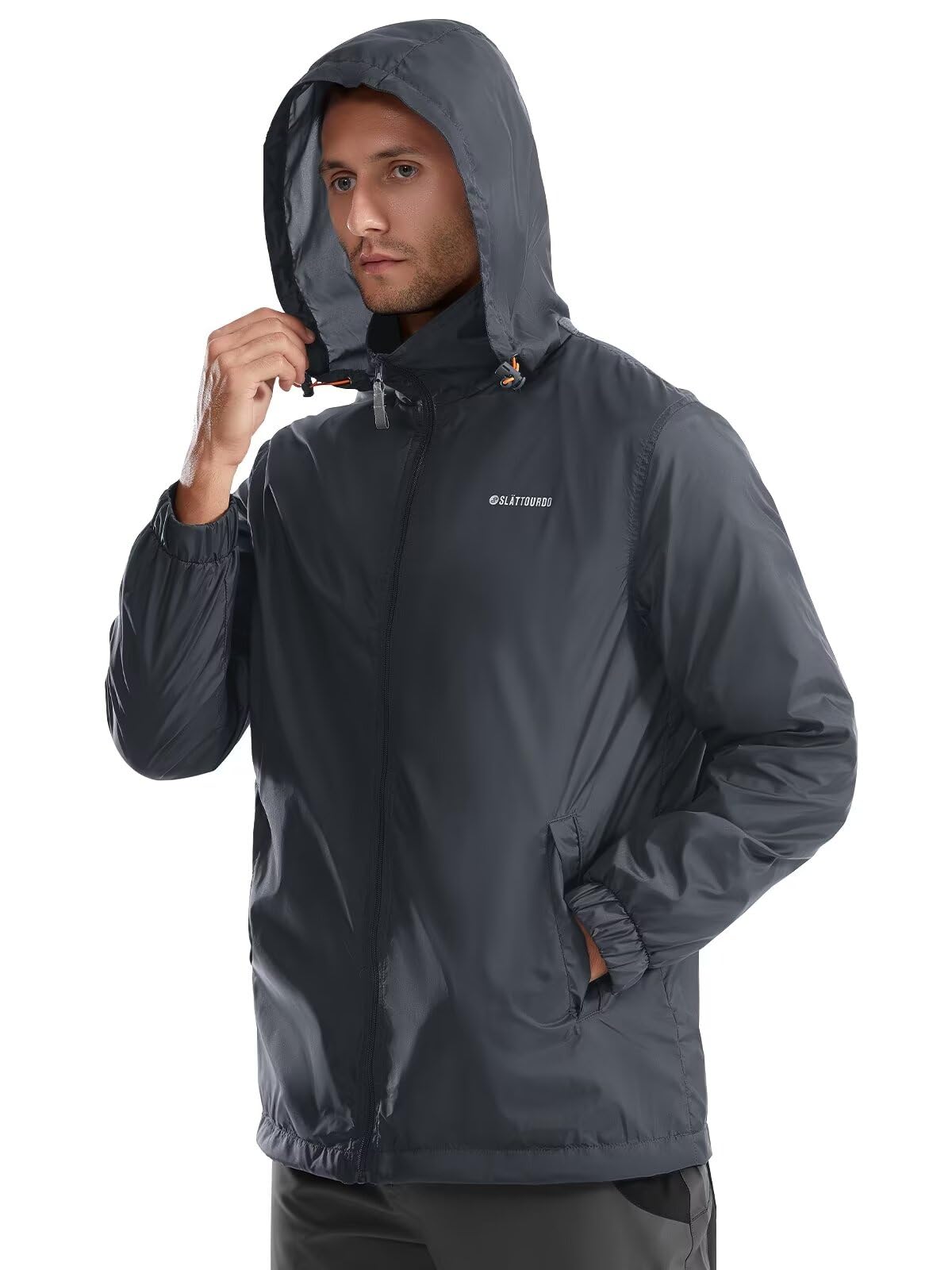 Men's Waterproof Jacket - Lightweight Windbreaker for Hiking & Travel