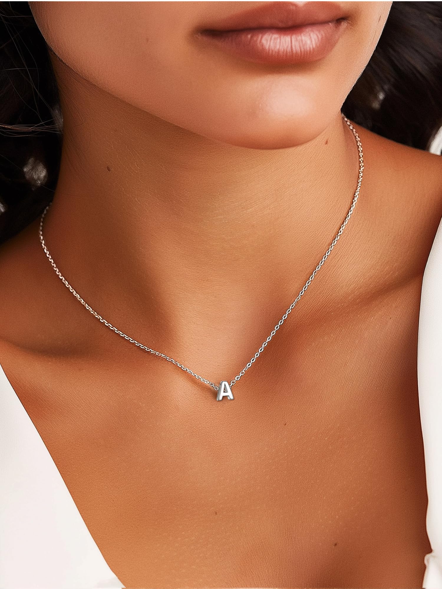 ChicSilver 925 Sterling Silver Initial Necklace Jewelry Set for Women - Dainty Personalized Letter Necklace & Heart Pendant Necklace Gift Set with Elegant Gift Box | Perfect for Birthdays, Anniversaries, Valentine's Day & Everyday Wear