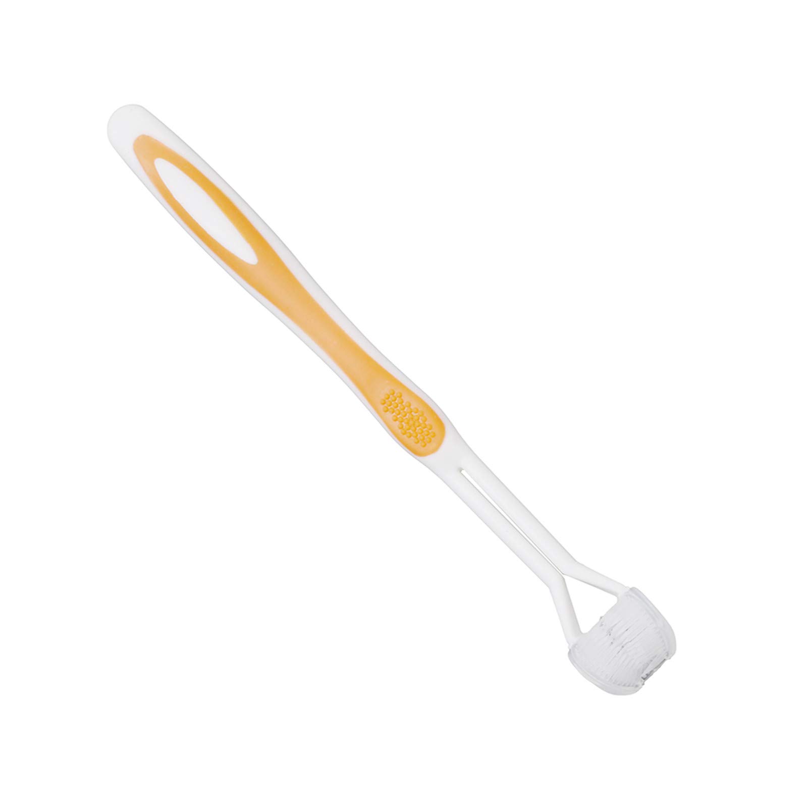 Multicolor Three-Sided Toothbrush Set - Travel Toothbrushes for Adults & Kids (Yellow) | Perfect for Family Trips, Camping & Daily Oral Care