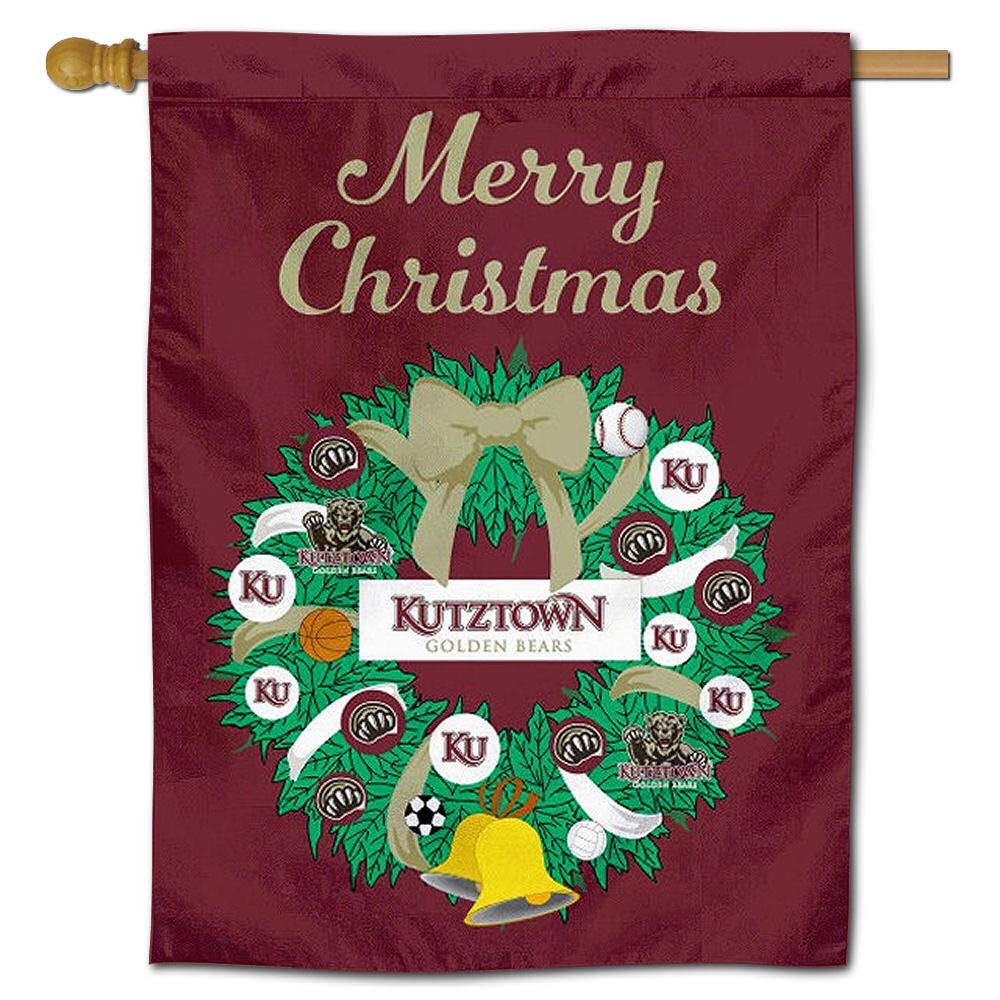Kutztown Bears Happy Holidays Christmas Banner Flag - Festive Decor for Home, Office & Outdoor Celebrations