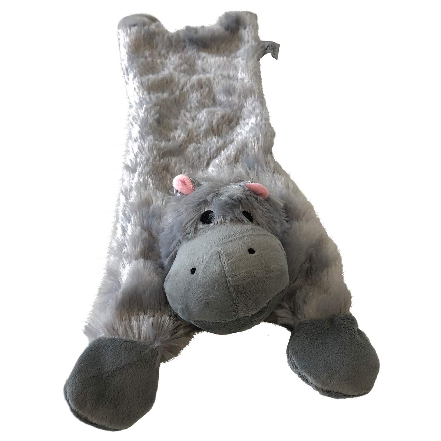 Midlee Hippo Stuffingless Dog Toy - 21 Inch Large Plush Chew Toy for Aggressive Chewers - Perfect for Playtime, Training, and Cuddling