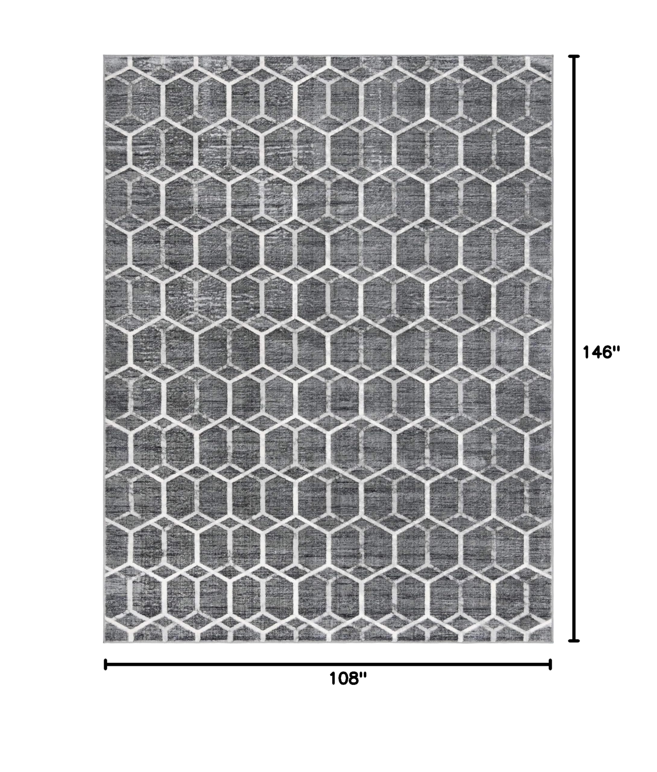 Unique Loom Matrix Trellis Collection Area Rug - 9' x 12' 2