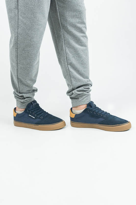 Rip Curl H New Praga Navy Brown Sneakers - Men's Casual Skate Shoes for Surfing, Skateboarding & Everyday Wear