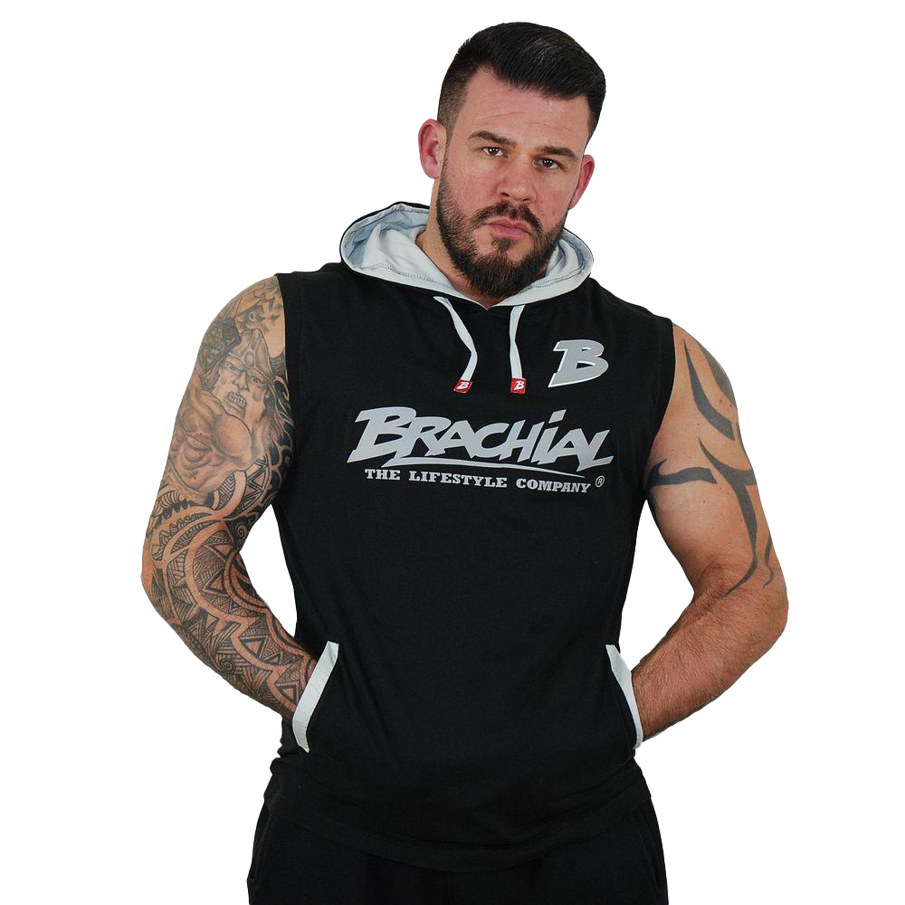 Brachial Tank Top Boxer for Men - Black & Grey - Comfortable Workout & Sleepwear - Perfect for Gym, Running & Lounge