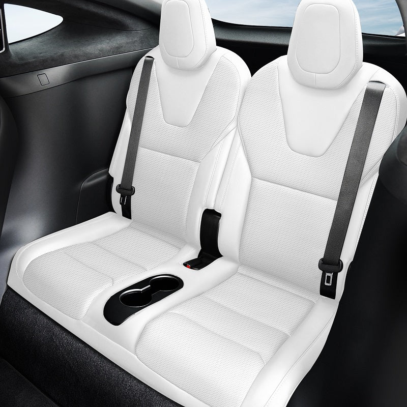 Premium Tesla Model X Leather Seat Covers - 6 Seater Custom Fit for 2016-2019 Models | Luxury Car Interior Upgrade for Comfort & Style