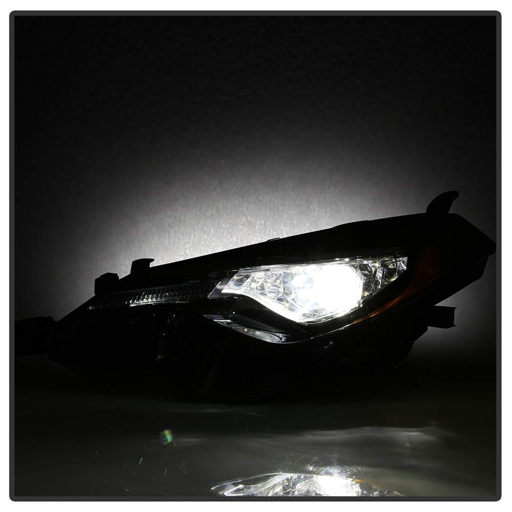 LED DRL Headlights for Toyota Corolla 2017-2018 - OEM Style Replacement - Black/Clear Lens - High Visibility Daytime Running Lights for Enhanced Safety & Style