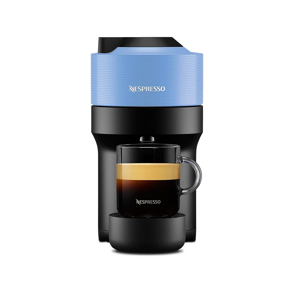 Nespresso Vertuo Pop Pacific Blue 110V Coffee Machine - Single Serve Espresso & Coffee Maker for Home & Office Use | Compact Design with Fast Heat-Up | Perfect for Small Spaces & Daily Brewing