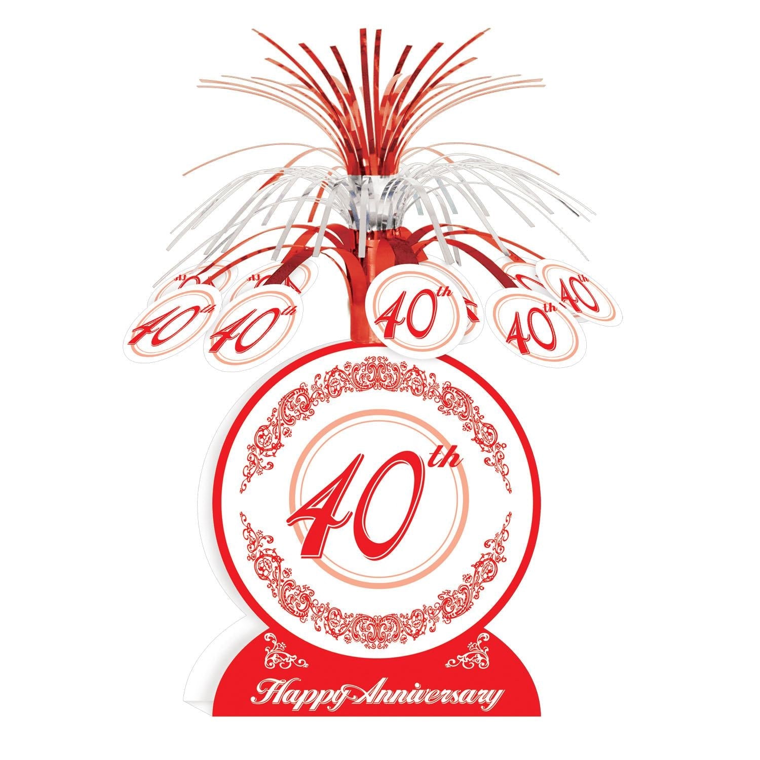 12 Pack Beistle 40th Birthday Party Decorations - Gold & Black Anniversary Centerpieces for Table Decor, Party Supplies - Perfect for Milestone Celebrations, Banquets, and Special Events