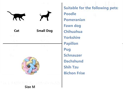 Durable Cat & Dog Interactive Toy Ball with Bell - Chew-Proof Rubber Ball for Teeth Cleaning - Fun Pet Toy for Small & Medium Dogs - Perfect for Playtime & Dental Health