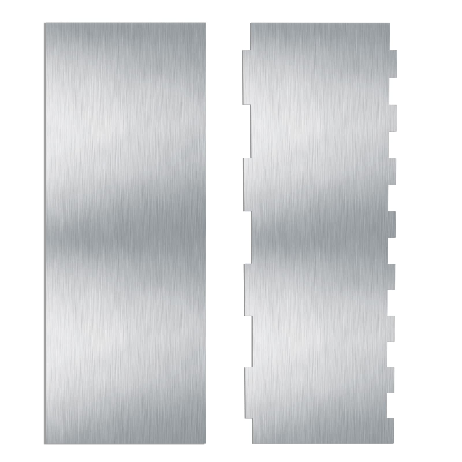 2 PCS Stainless Steel Cake Scraper - Professional Cake Decorating Comb & Edge Smoother for Mousse, Buttercream, and Fondant Cakes | Perfect for Home Bakers, Wedding Cakes, and Pastry Decorating