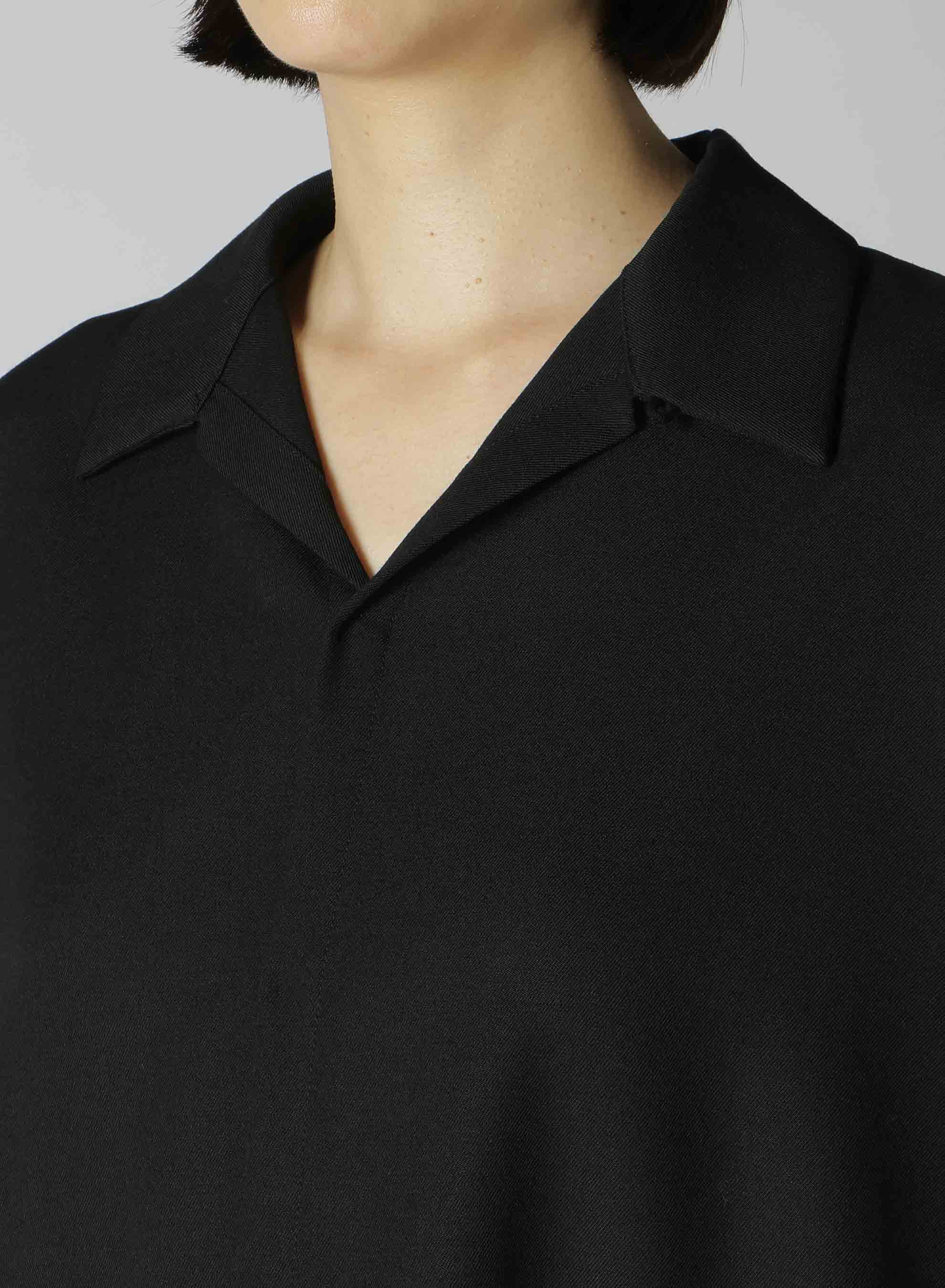 2/60 Wool Gabardine Open Collar Dolman Sleeve Dress for Women | Elegant Office & Party Wear | Comfortable & Stylish Outfit