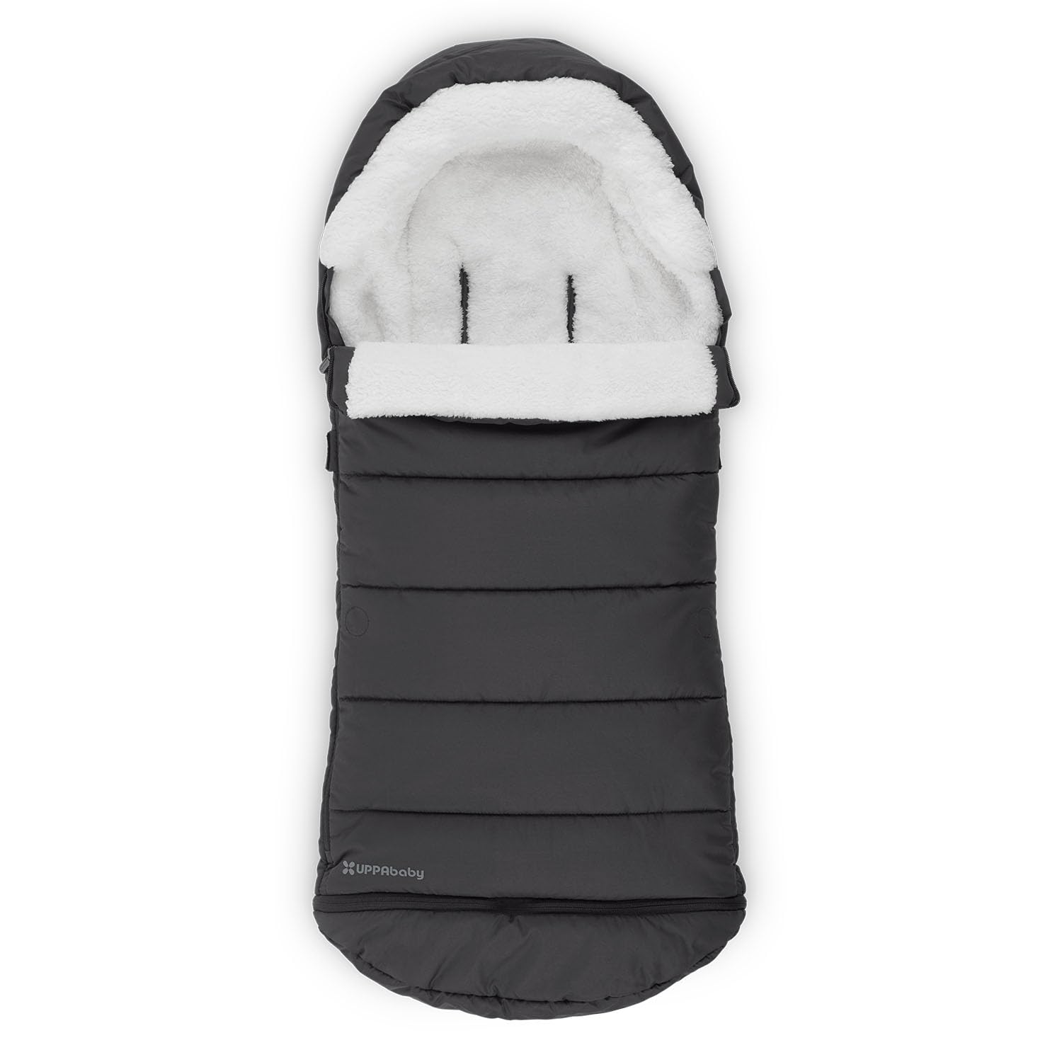 UPPAbaby CozyGanoosh Footmuff - Ultra-Plush Winter Stroller Cover for UPPAbaby Vista/Cruz/Mesa - Weatherproof & Easy Attachment - Charcoal (Jake) - Perfect for Cold Weather Outings & Baby Stroller Comfort