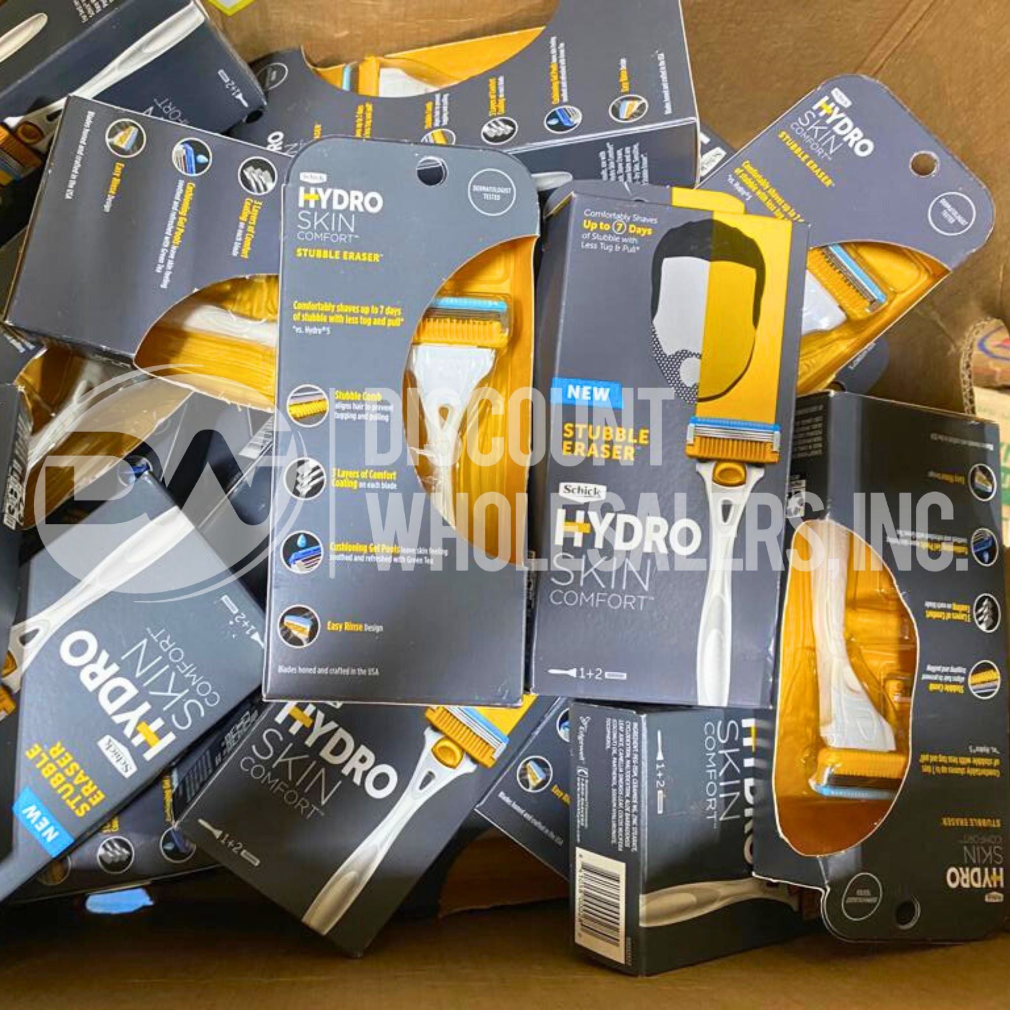 Schick Stubble Eraser Hydro Skin Comfort Razors - 50 Pack for Men's Facial Hair Removal - Ultra Smooth Shaving for Sensitive Skin - Perfect for Travel, Gym & Daily Grooming Routine