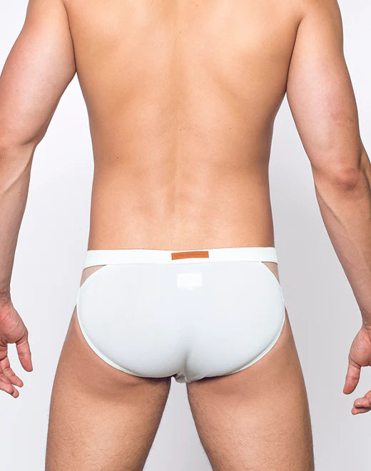 2eros Double Strap Swim Brief Ivory - Sexy Men's Swimwear for Beach, Pool & Vacation | Comfortable & Stylish Swim Trunks