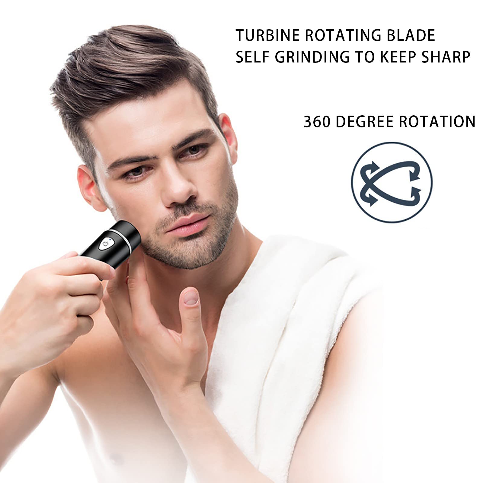 Premium Men's Electric Head Shaver - Rechargeable, Washable & Portable Foil Razor for Travel - Adjustable & Compatible with Shaving Machines - Perfect for Home, Gym & On-the-Go Grooming