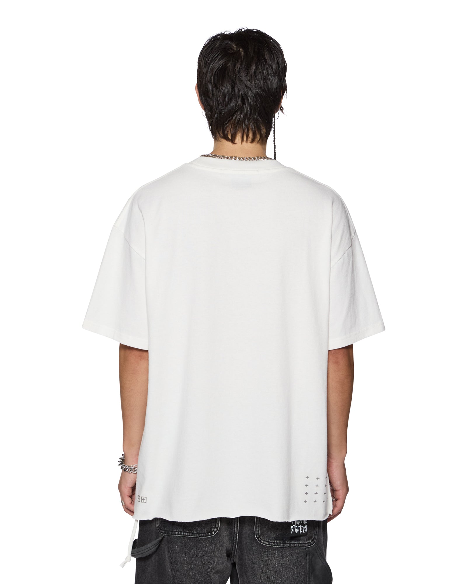 The Sign EKCESS SS Tee - Vintage White Cotton T-Shirt for Men | Casual Wear, Street Style & Everyday Comfort