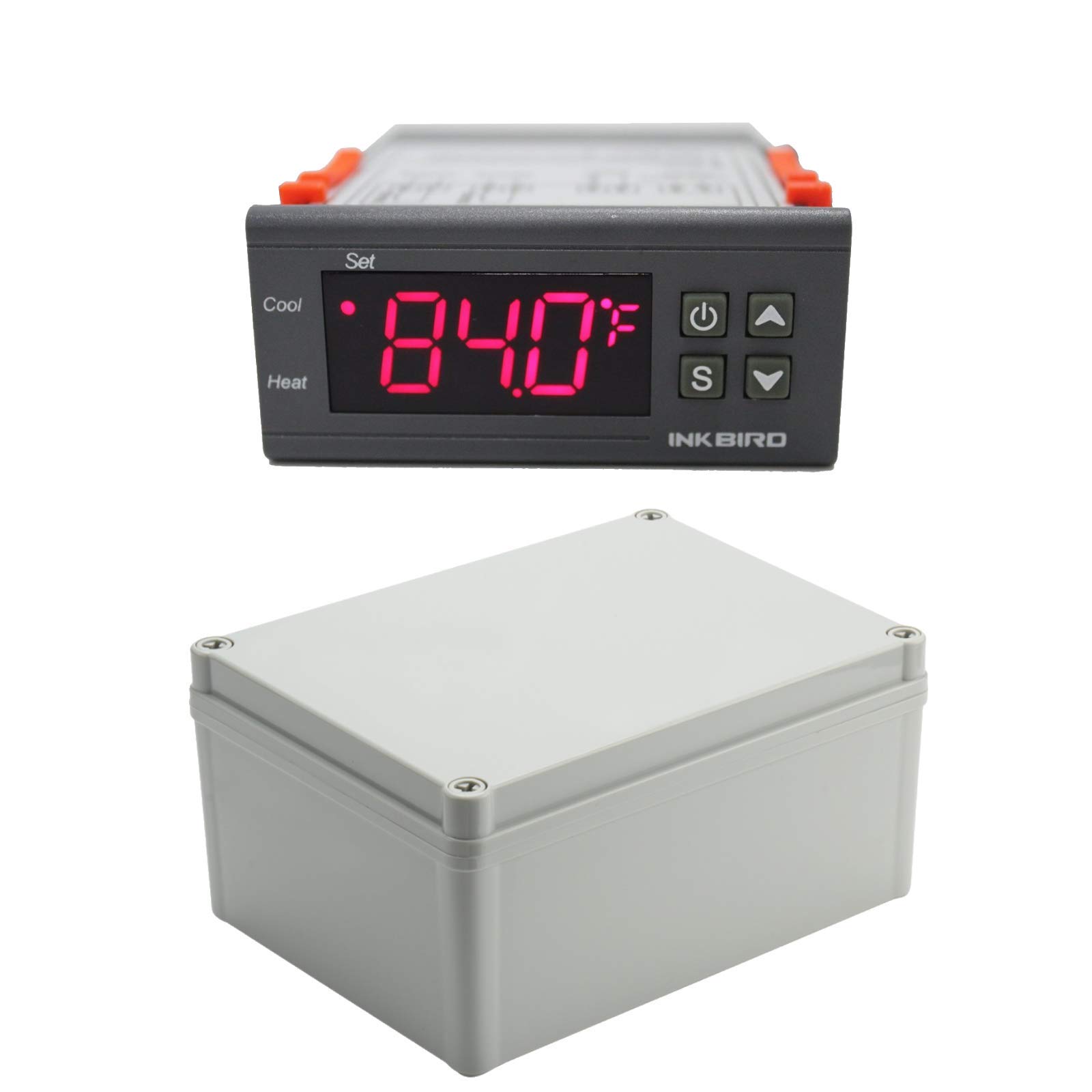 Inkbird ITC-1000F Dual Stage Digital Temperature Controller - Heating & Cooling Thermostat with Junction Box (Celsius/Fahrenheit) for Homebrew, Aquarium, Reptile Tank & Greenhouse Climate Control