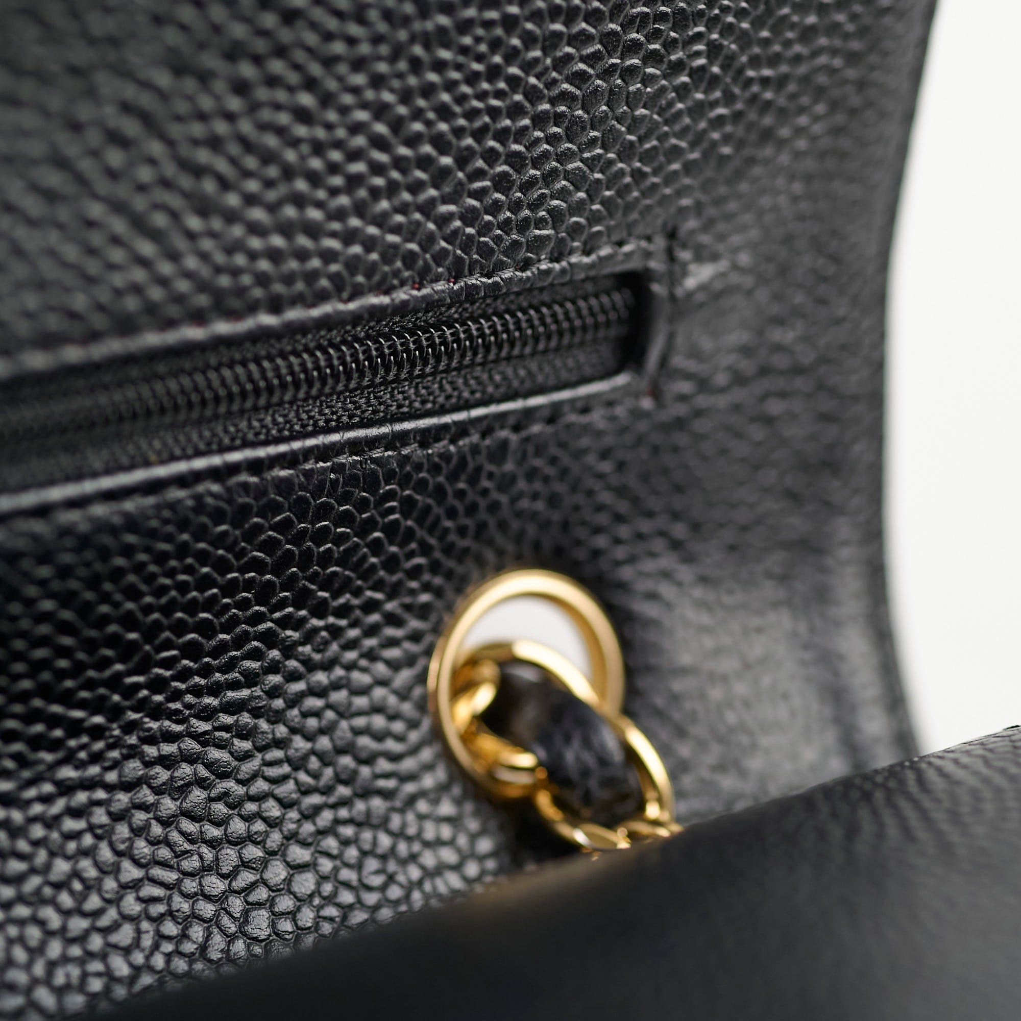Chanel Caviar Leather Medium/Large Double Classic Flap Bag in Black - Luxury Handbag for Women, Perfect for Work, Evening Events & Everyday Use