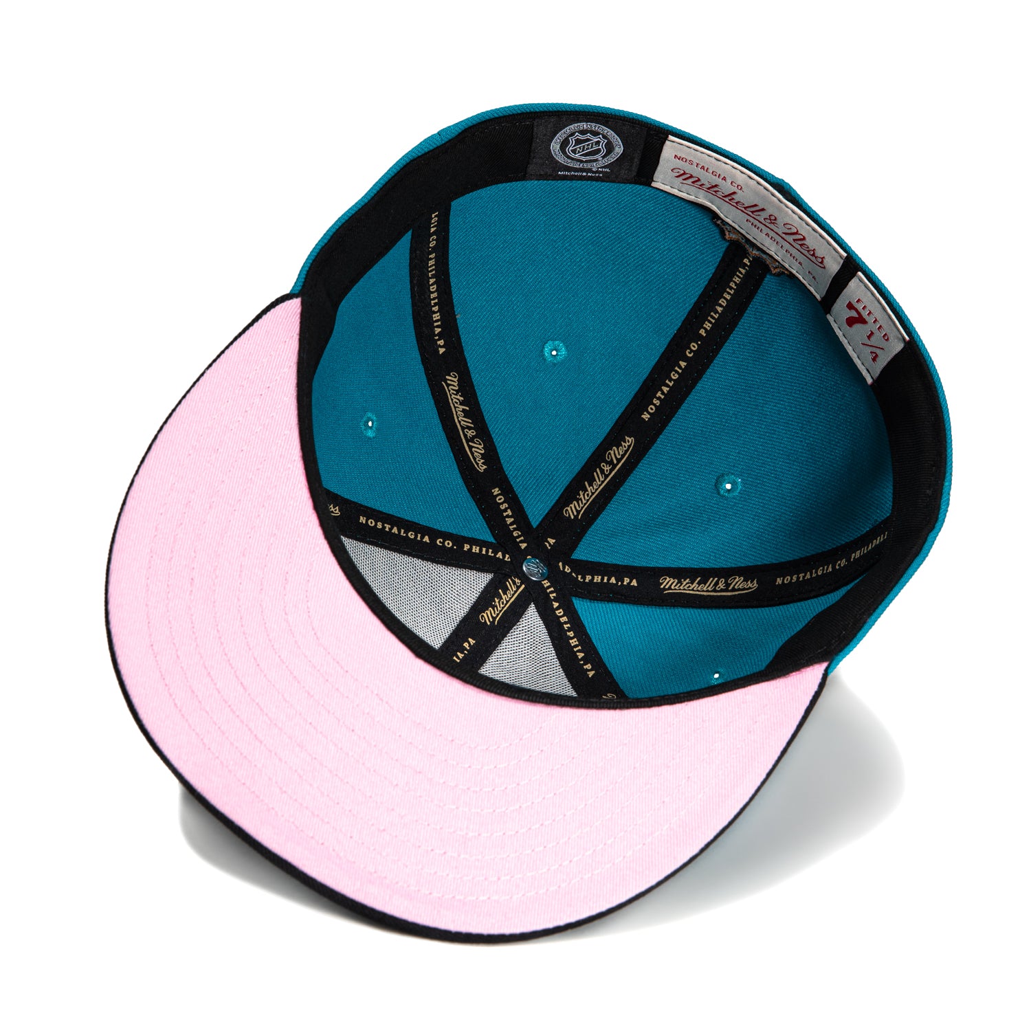Mitchell & Ness San Jose Sharks 20th Anniversary Embroidered Patch Snapback Hat - Teal & Black Hockey Fan Gear for Men & Women - Perfect for Games, Tailgating & Collectors