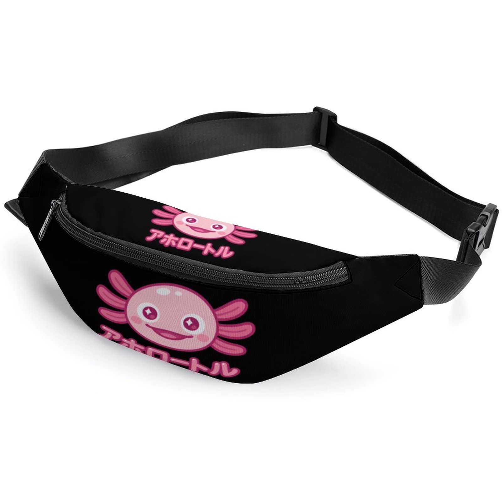 Cute Axolotl Print Waterproof Crossbody Fanny Pack - Unisex Waist Bag for Men & Women - Perfect for Outdoor Activities, Workouts, Travel & Casual Use